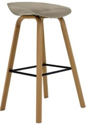 Banco Alto Tocco – Polipropileno y Estructura de Aluminio Simulación Roble 🌳