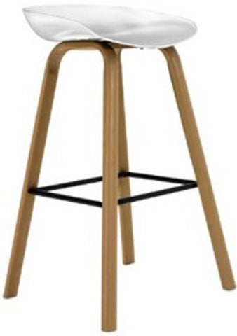 Banco Alto Tocco – Polipropileno y Estructura de Aluminio Simulación Roble 🌳