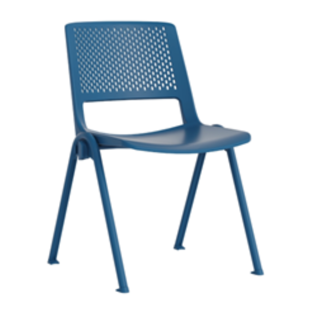 CAGLIARI V | Silla Ergonómica Apilable con Base Tubular 🪑🎨