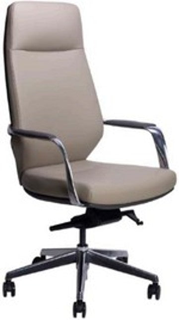 Silla Ejecutiva Camden – Piel Italiana Gris y Taupe | Ergonomía Premium