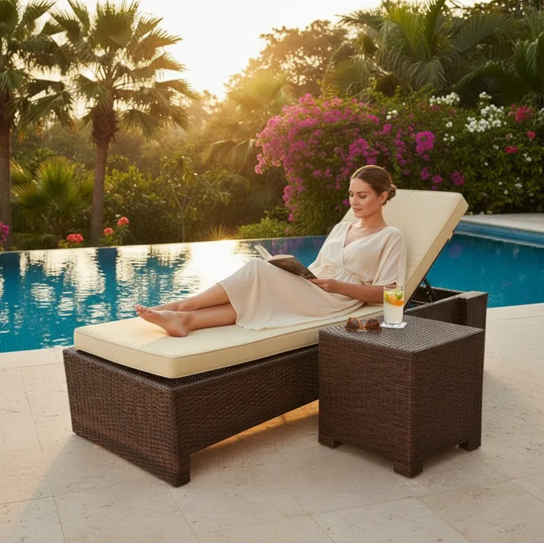 Set de Camastro Reclinable Great Mini con Mesa Auxiliar