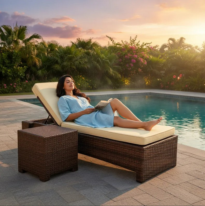 Set de Camastro Reclinable Great Mini con Mesa Auxiliar