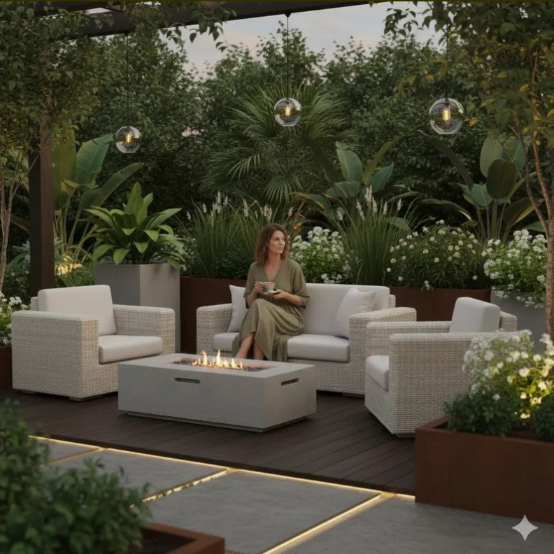 Set de Sala de Exterior XL (4 Piezas) / Terraza de Lujo