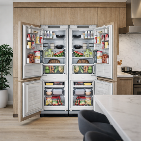 Sistema Dúo de Refrigeración Whirlpool 500L – Combo Empotrable y Panelable (2 Unidades WHC18T521STWC)