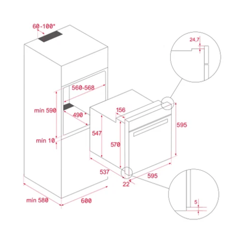 ⚡ HBB 6050 SS / Horno Eléctrico Multifunción 60 cm Teka Inox