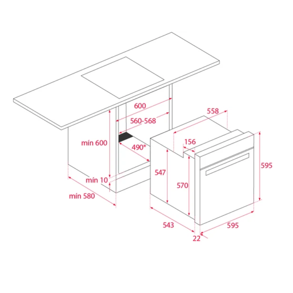 ♨️ HBB 7240 G SS / Horno de Gas Empotrable 60 cm Teka Inox