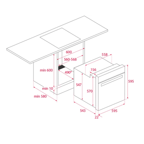 ♨️ HBB 7240 G SS / Horno de Gas Empotrable 60 cm Teka Inox