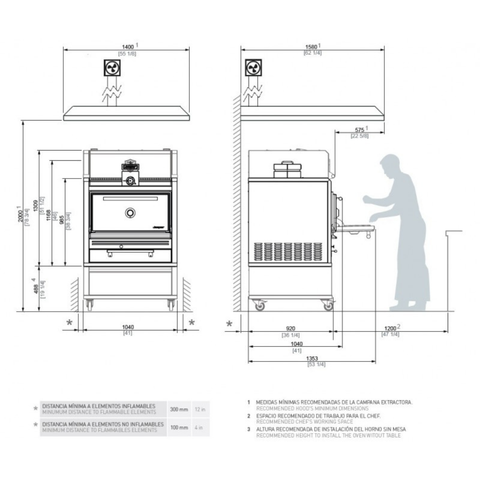 ⭐ HJA-PLUS-M120-HCTD / Horno de Brasa Premium Josper Completo