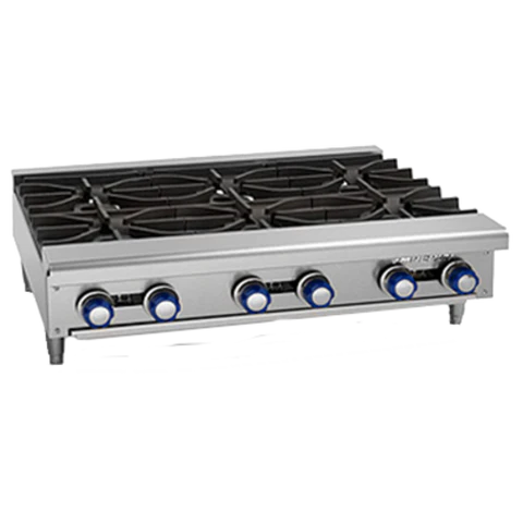 Parrilla de Encimera Imperial® IHPA-6-36 | 6 Quemadores Abiertos a Gas 🥘⚡
