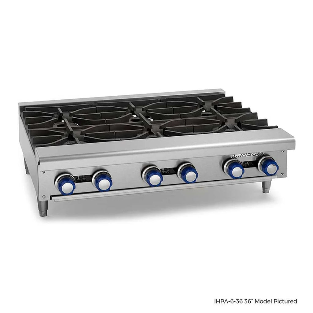 Parrilla de Encimera Imperial® IHPA-6-36 | 6 Quemadores Abiertos a Gas 🥘⚡