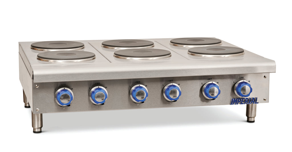 Parrilla Eléctrica de Encimera Imperial® IHPA-6-36-E | 6 Resistencias de Superficie Sólida 🥘✨
