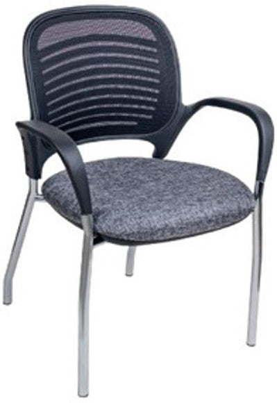 Silla de Visitante Isabela – Respaldo Malla y Base Cromada | Personalizable ✨