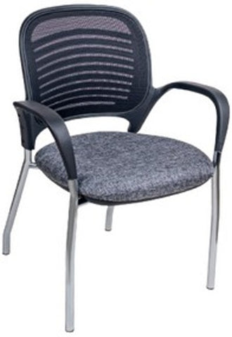 Silla de Visitante Isabela – Respaldo Malla y Base Cromada | Personalizable ✨