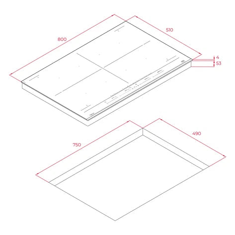 Parrilla de Inducción Teka Maestro IZF 88700 MST BK – DirectSense FullFlex de 80 cm