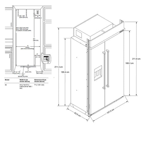 KBSD702MSS / Refrigerador KitchenAid Empotrable Side by Side 25.1 pies Acero Inoxidable | Built-In 36” Premium