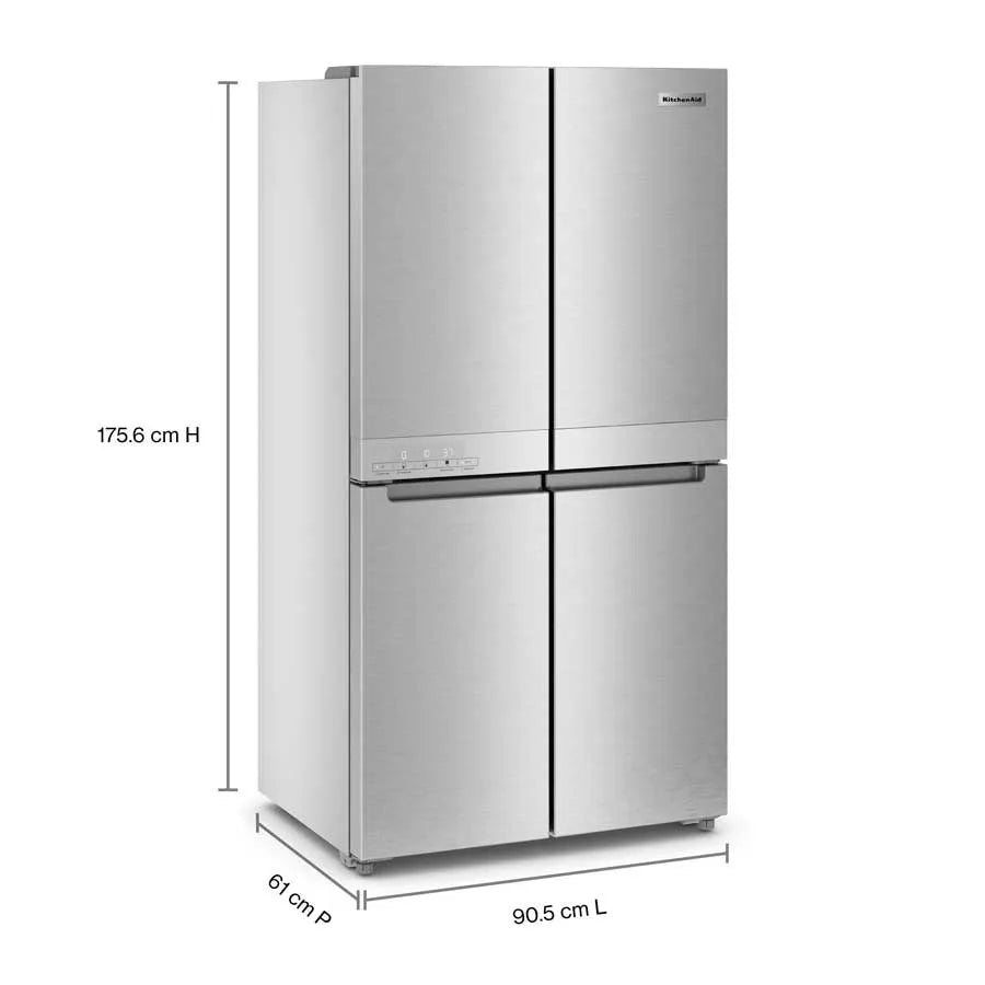 KRQC506MPS / Refrigerador KitchenAid French Door 4 Puertas 19 pies PrintShield Acero Inoxidable | Counter Depth Premium
