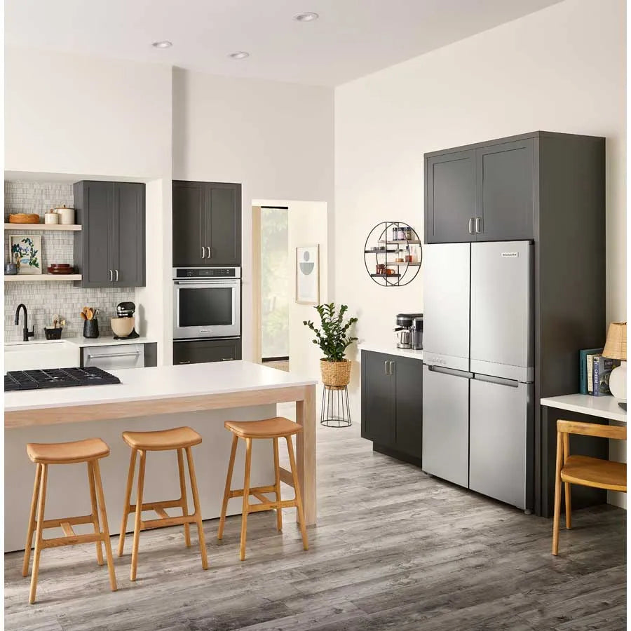 KRQC506MPS / Refrigerador KitchenAid French Door 4 Puertas 19 pies PrintShield Acero Inoxidable | Counter Depth Premium
