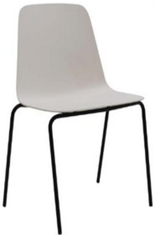 Silla Multiusos Lola Gris Claro – Diseño Apilable con Base Negra | Great-Mini.Mx 🪑