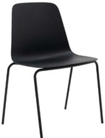 Silla Multiusos Lola – Diseño Apilable en Polipropileno Negro | Great-Mini.Mx 🪑