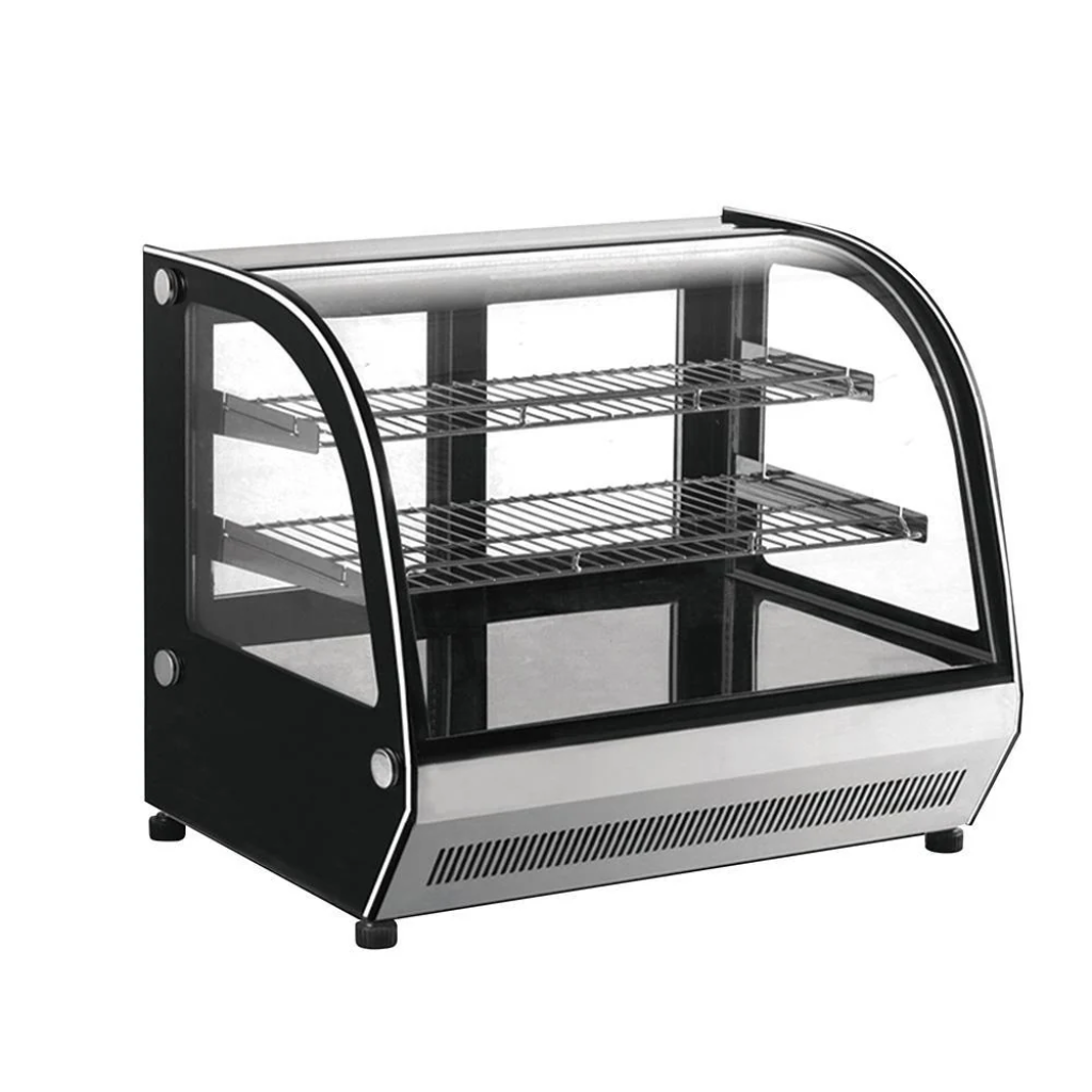 MIGSA GN-1200CT | Vitrina Exhibidora Refrigerada de Piso Cristal Curvo 120 cm 🍦