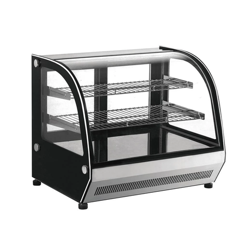 MIGSA GN-1200CT | Vitrina Exhibidora Refrigerada de Piso Cristal Curvo 120 cm 🍦