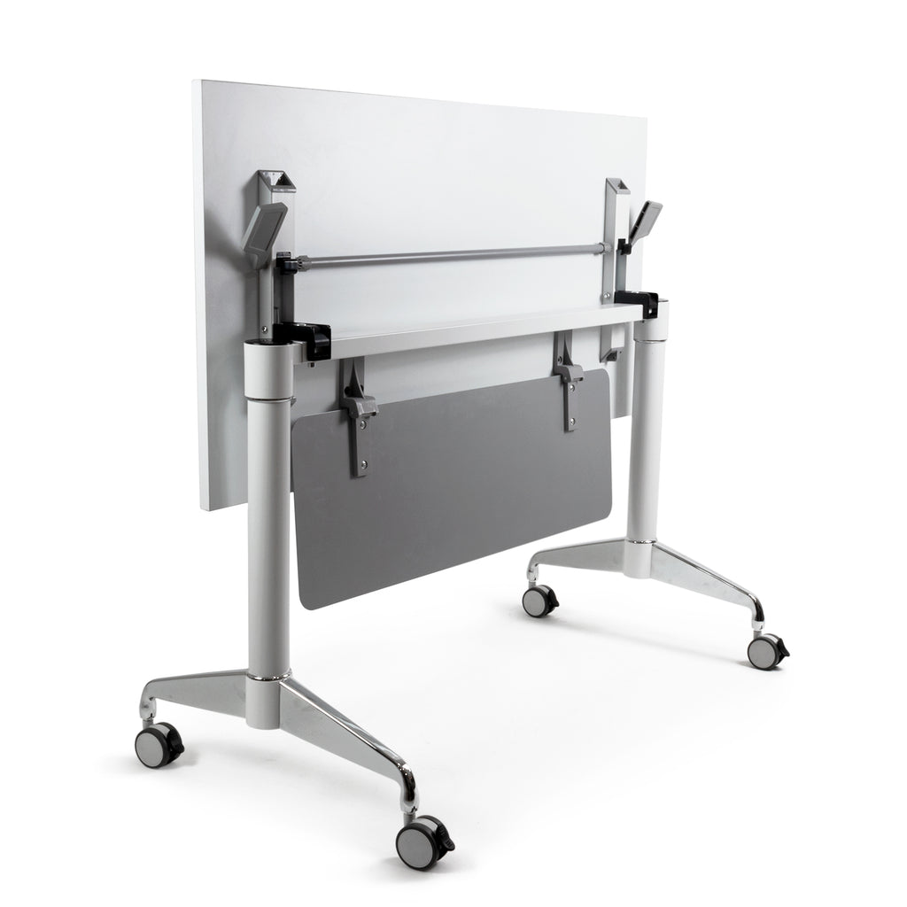 ⚙️MPR1260 / Mesa Plegable Operativa 120 cms con Faldón Metálico y Ruedas con Freno 🔄