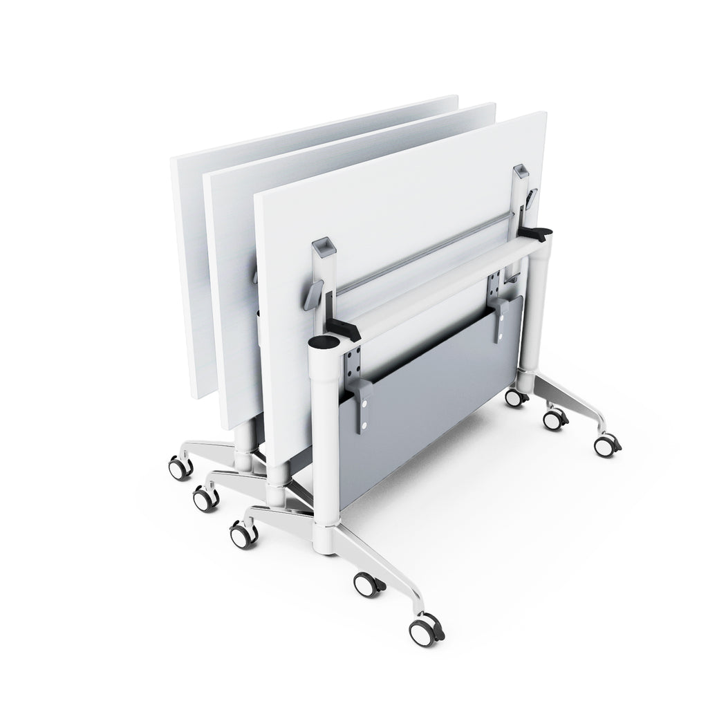 ⚙️MPR1260 / Mesa Plegable Operativa 120 cms con Faldón Metálico y Ruedas con Freno 🔄