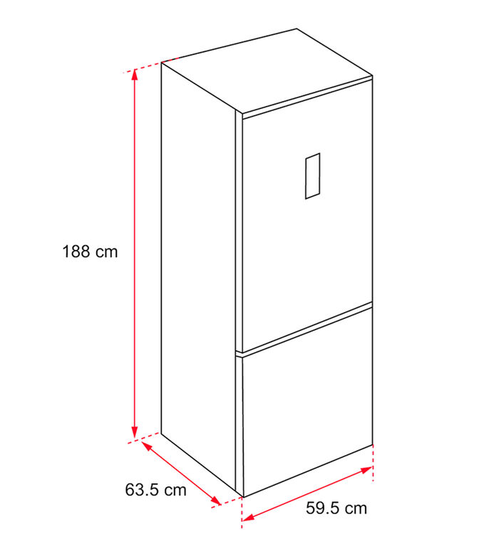 Refrigerador Bottom Mount 12p3 NF 346 SS acero Teka