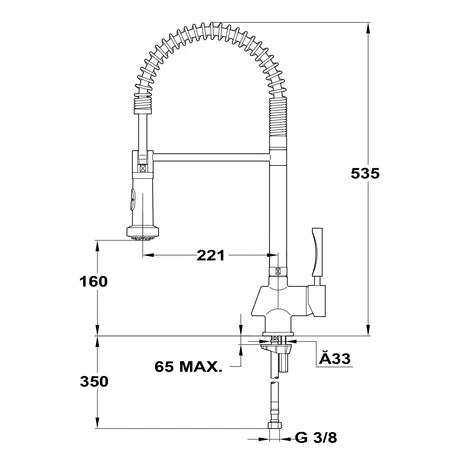 Monomando de Cocina Teka PRO (MY1) - Acabado Cromo Extreme Glow