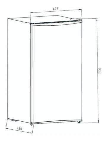 Frigobar 4 pies Cristal Negro Teka | EASY RSR 10520 GBK