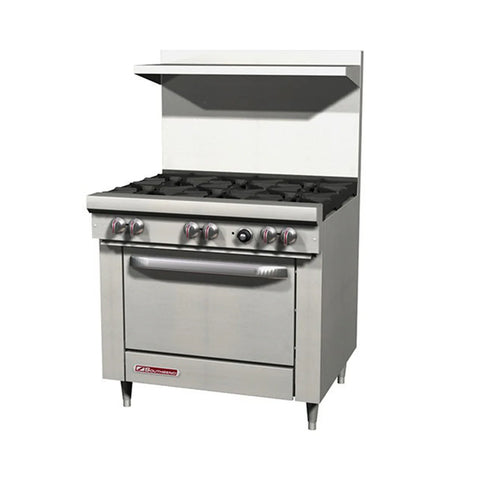 Estufa de Gas Southbend® S36D Serie S | 36 Pulgadas con 6 Quemadores Abiertos 🔥