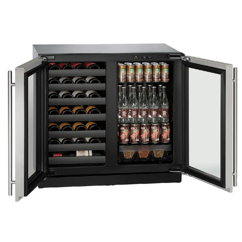 🍾 U-3036BVWCS-00B / Centro de Bebidas 36" Side-by-Side Premium Serie 3000