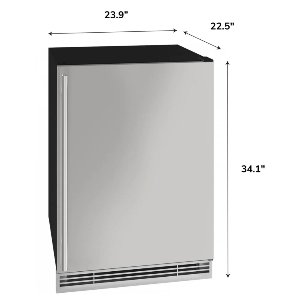 🥤 UHBV024-SS02A / Centro de Bebidas U-LINE 24" Reversible Hinge Stainless Solid 115v