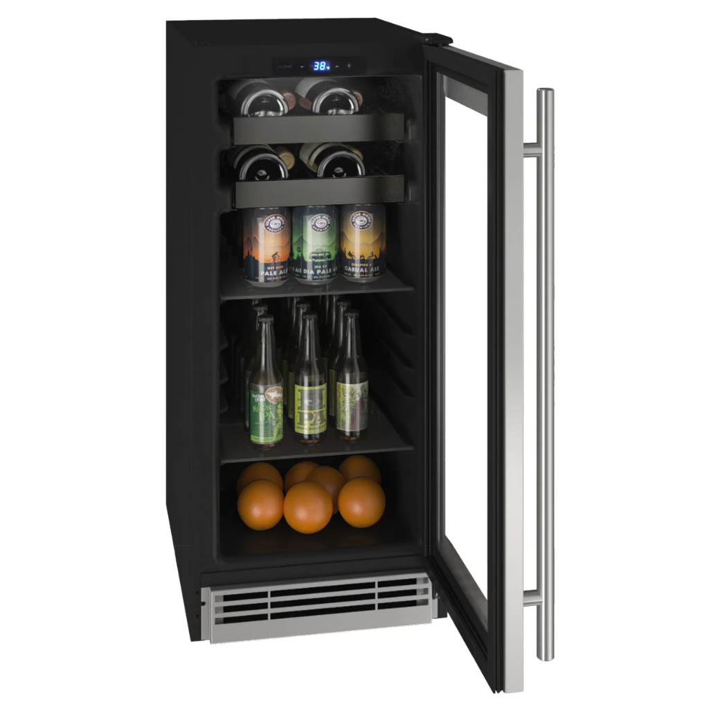 🍾 UHBV115-SG01A / Centro de Bebidas 15" U-LINE Reversible Hinge Stainless Frame 115v