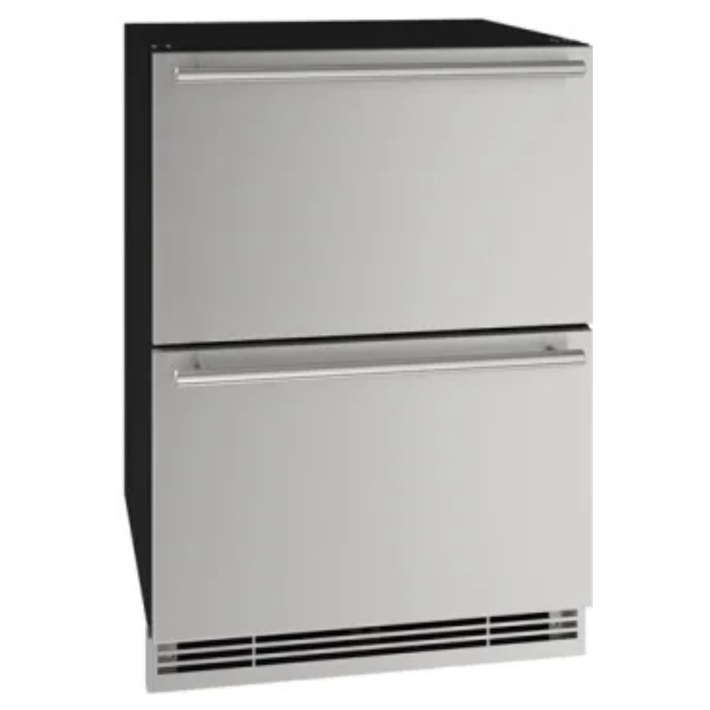 🗄️ UHDR124-SS61A / Cajones Refrigerados Dobles Bajo Cubierta 24" U-LINE