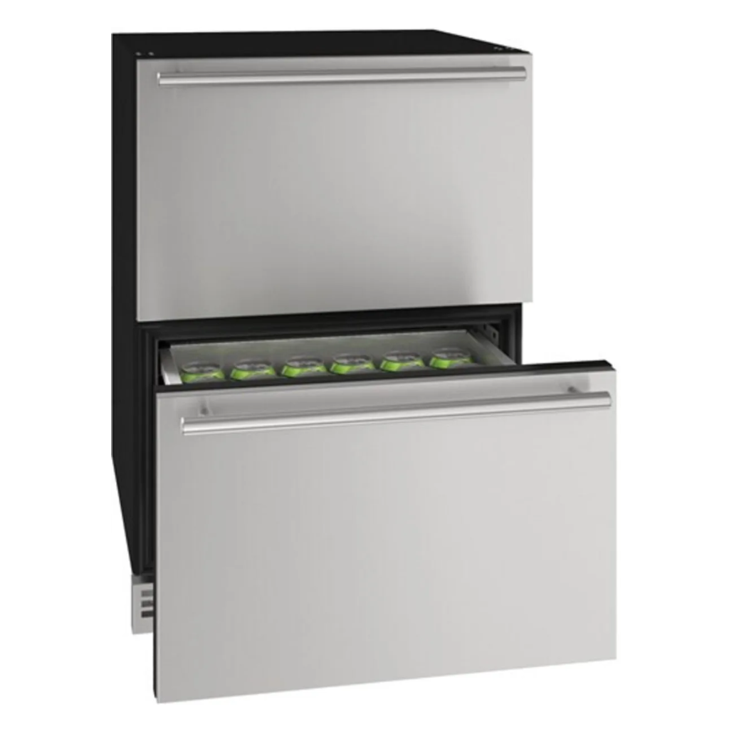 🗄️ UHDR124-SS61A / Cajones Refrigerados Dobles Bajo Cubierta 24" U-LINE