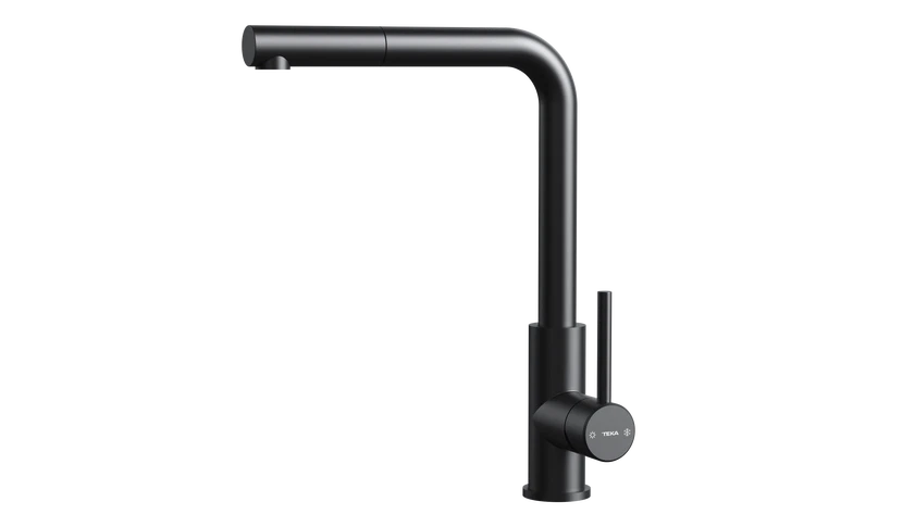 Monomando de Cocina Teka UNI 9331 BK – Acabado Negro Mate con Maneral Extraíble