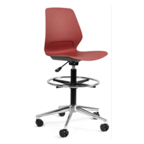 Silla VARENNA A | Silla Alta Ergonómica con Arillo y Ruedas