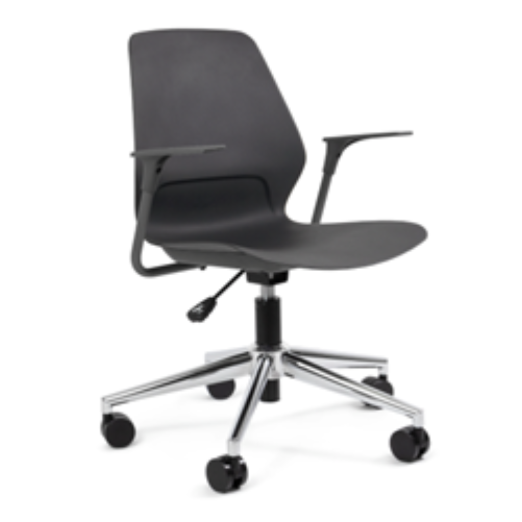 Silla VARENNA B | Silla Ergonómica con Brazos y Base Cromada