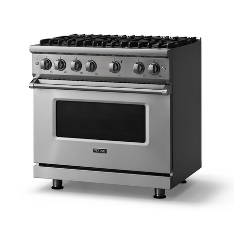 VGR53646BSS | Estufa Viking Pro 36" Quemadores Sellados ✨