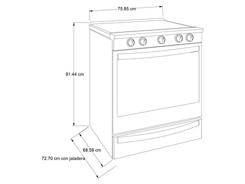 WEE750H0HZ / 🍳 Estufa Eléctrica Smart 30" con Horno Air Fry Integrado