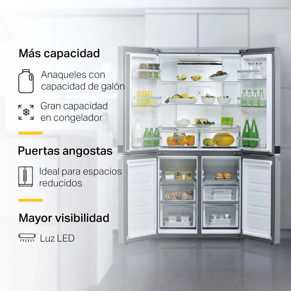 WRQ551SNJZ / Refrigerador French Door 21 p³ Xpert Inverter de 4 Puertas ❄️