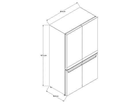 WRQ551SNJZ / Refrigerador French Door 21 p³ Xpert Inverter de 4 Puertas ❄️