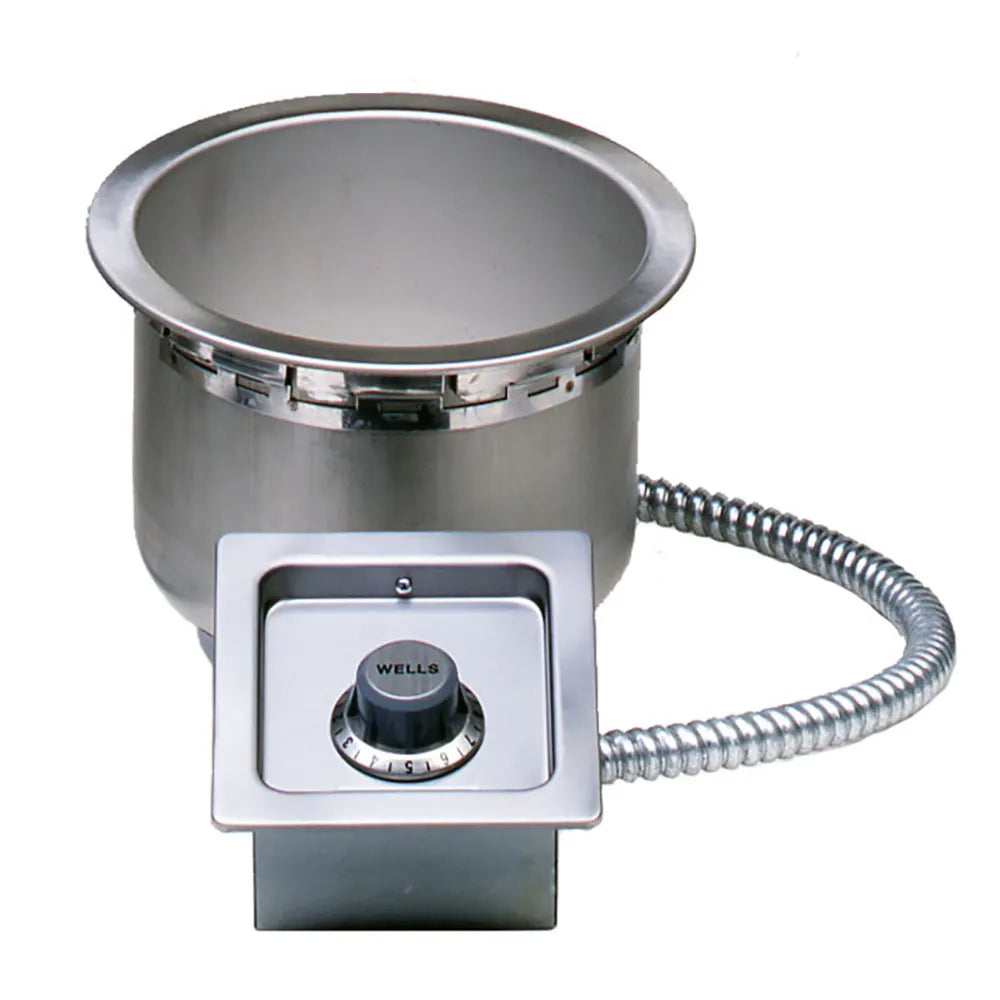 Calentador de Alimentos Redondo Wells® SS-8D | Empotrable de 7 Cuartos con Drenaje 🥘💎