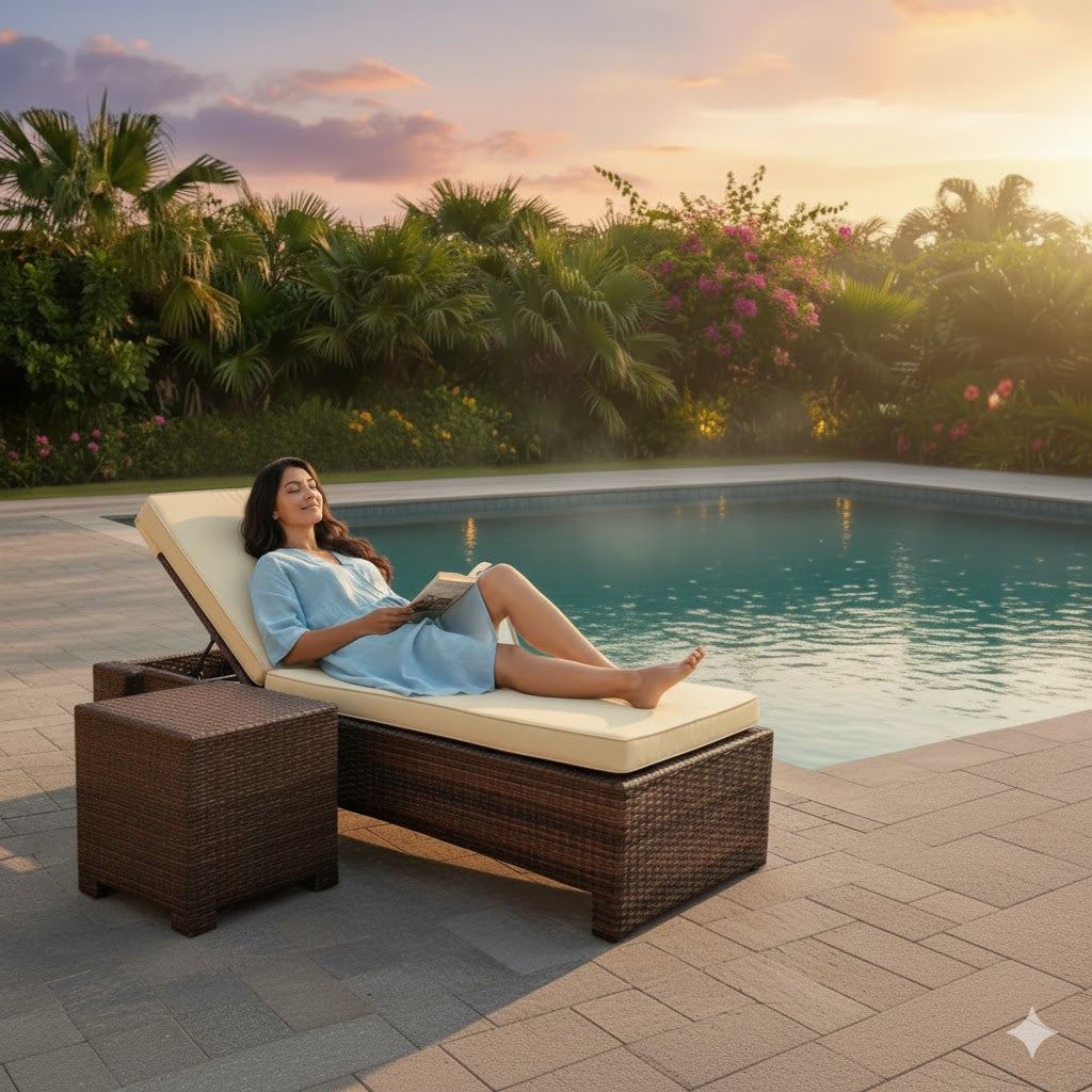 Set de Camastro Reclinable Great Mini con Mesa Auxiliar